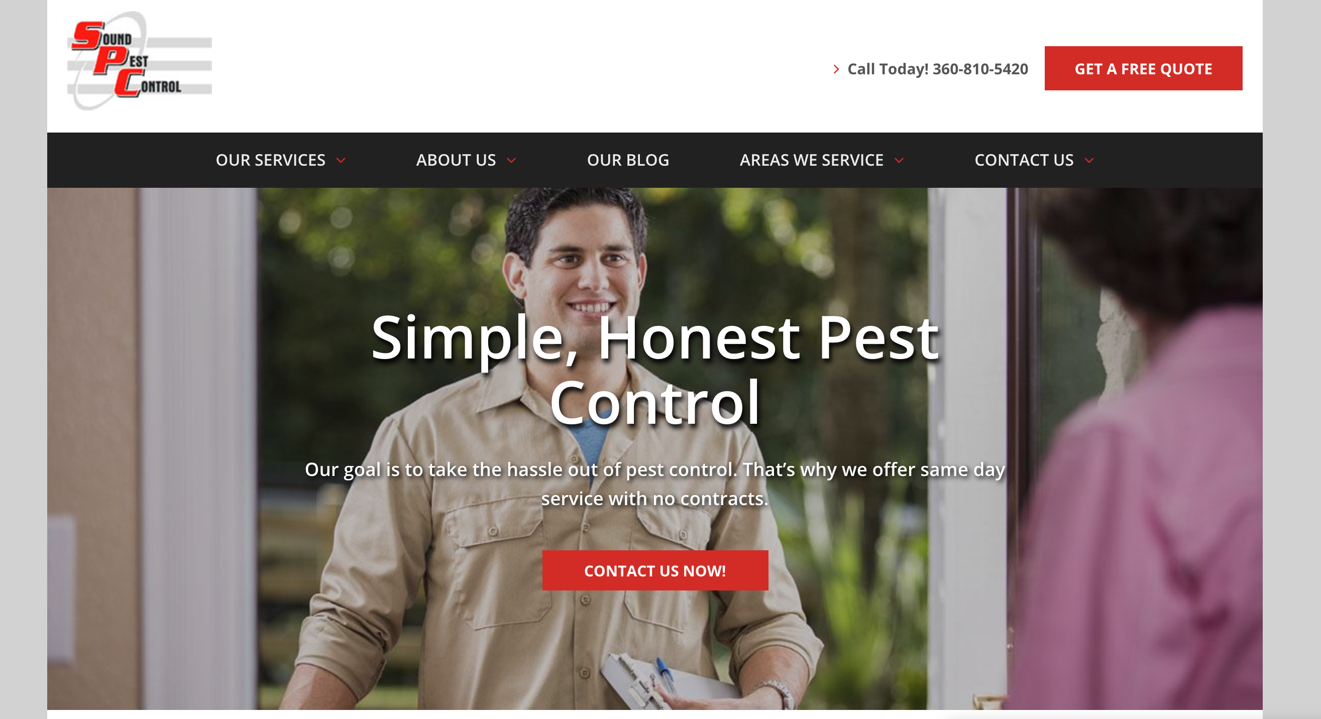 Sound Pest Control homepage