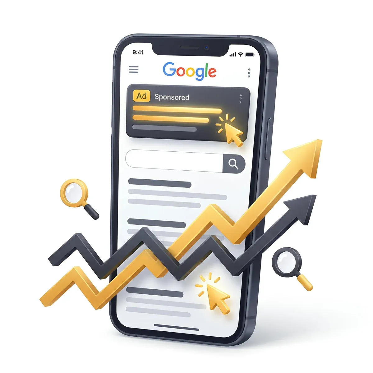 phone with google ads