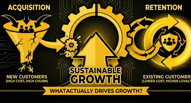 Customer Acquisition vs Retention graphic