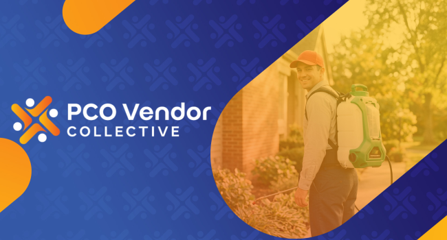 pco vendor collective logo with man spraying