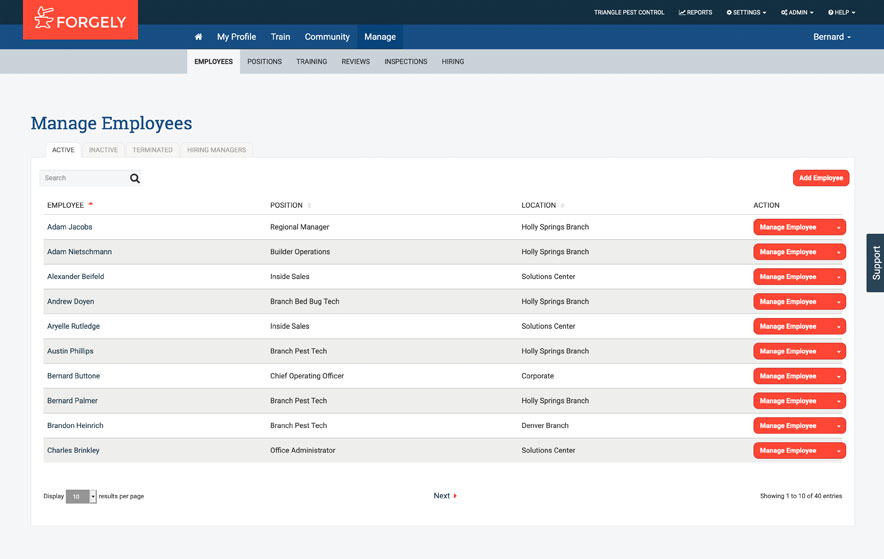 Forgely Manage Dashboard