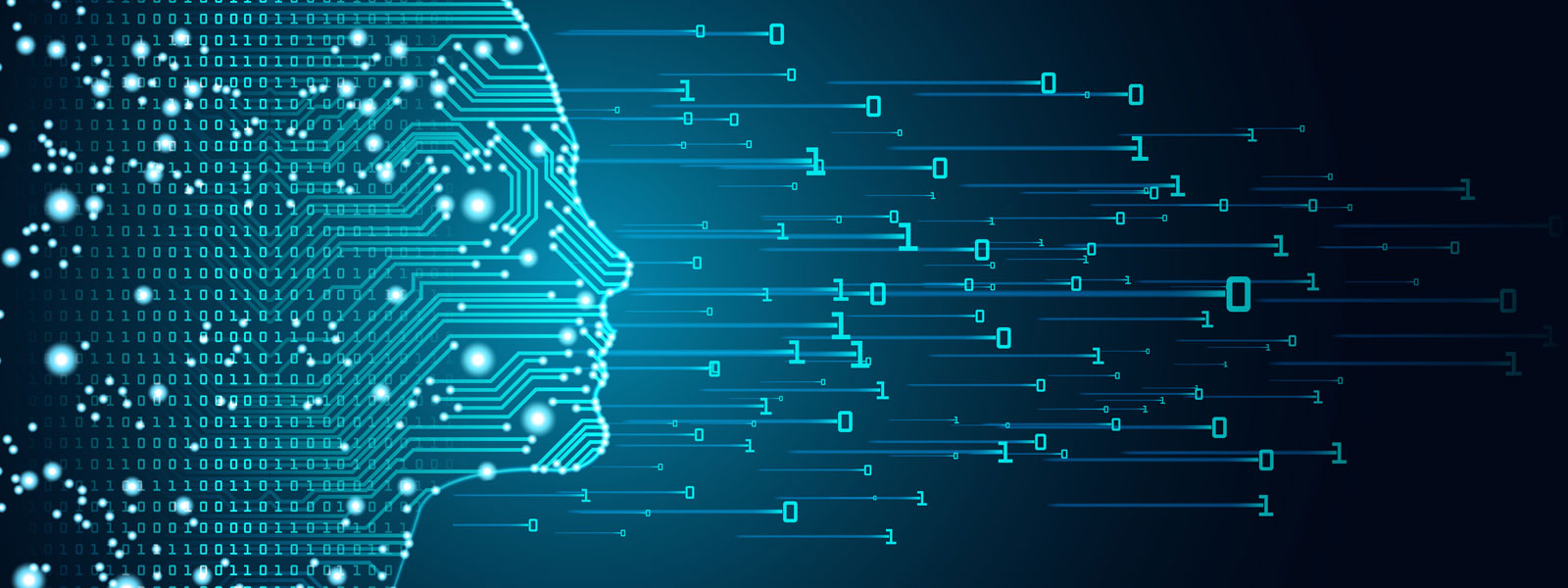 abstract photo of numbers floating in front of a face that looks like a circuit board