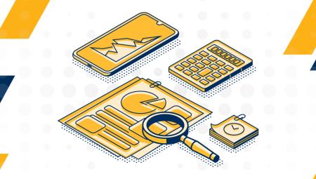 illustration of magnifying glass on paper